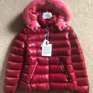 NWT Moncler Bady Fur Down Puffer Jacket